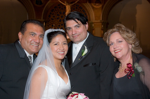 Mission Delores, San Francisco wedding - family portrait