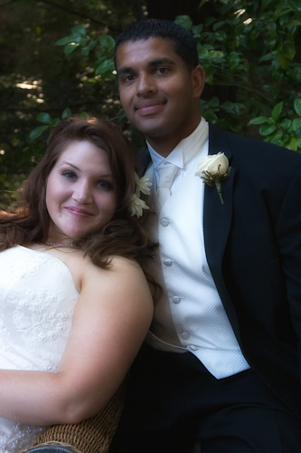 Deer Park Villa, Fairfax wedding - bride and groom portrait