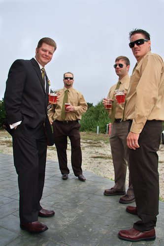 Cypress Meadows, Moss Beach wedding - groom and groomsman photograph