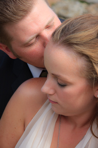 Cypress Meadows, Moss Beach wedding - groom kissing bride